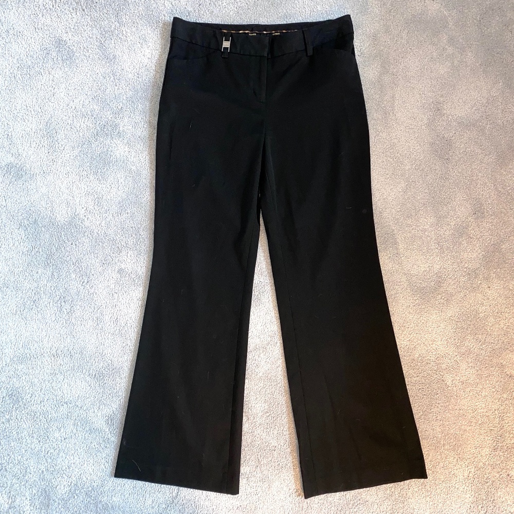 Express - Black Low Rise, Slightly Wide Leg Dress Pants - Size 4S